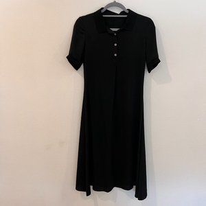 Silk Black Polo Dress Size S